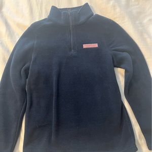 Boys Vineyard Vines Navy Fleece pullover 1/4 Zip
